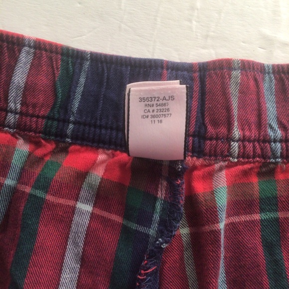 VICTORIAS SECRET RED AND GREEN PLAID FLANNEL PAJAMA SLEEP PANTS MEDIUM - Picture 6 of 10